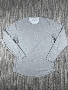 Bylt Drop Cut Lux Shirt Mens M Gray Long Sleeve Crew Performance - Picture 1 of 10