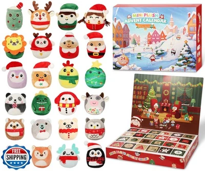 Advent Calendar 2025 Christmas Mini Plush Toys – 24 Days of 3.15" - Image 1 of 4