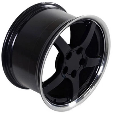 Black Wheel w/Machined Lip 17x9.5 for 1993-2002 Pontiac Firebird - RVO0145 - Image 1 of 3
