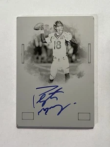 2018 Impeccable “Victory” - Peyton Manning 1 /1 Printing Plate Auto SSP🔥Broncos - Picture 1 of 2