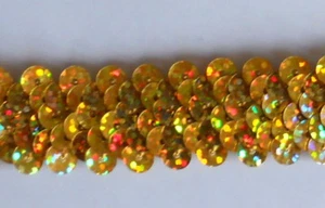 20 MM GOLD STRETCH PAILLETTEN PRO METER - Bild 1 von 1