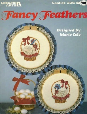 Birds Fancy Feathers 2 Counted Cross Stitch Patterns By Leisure Arts - Image 1 of 3