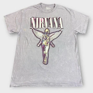 Nirvana Utero / Retro Graphic T-Shirt Adult Size Medium Washed Purple - Picture 1 of 9