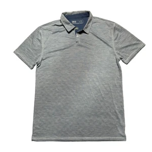 BKE Performance Polo Shirt Mens XL Blue Striped Short Sleeve Rugby Casual - Picture 1 of 12