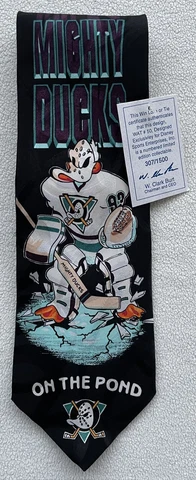 Vintage 1994 Anaheim Mighty Ducks Win Lose or Tie Linited Edirion Neck Tie /1500 Cover