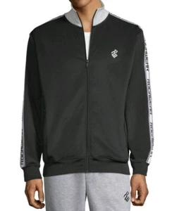 Men's ROCAWEAR Zip Up Lightweight Jacket Black & White XL - Picture 1 of 2