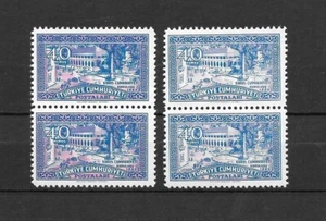 Turkey ERROR 1960 Proclamation of Cyprus Republic 40kr. Pair Colour Errors (R119 - Picture 1 of 2