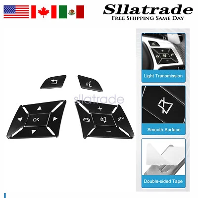 Черная отделка кнопок рулевого колеса для Mercedes Benz SL65 A45 A180 A200 C63 12-17 - Изображение 1 из 4