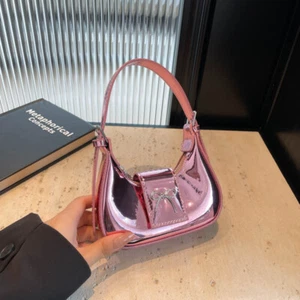 Fashion Shiny Ladies Handbag Simple Solid Color Bowknot Small Bag - Picture 1 of 27