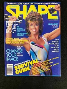 JOE WEIDER'S SHAPE MAGAZINE, NOVEMBER 1987, JANE FONDA AT 50!, HOW SHE STAYS FIT - Imagen 1 de 5