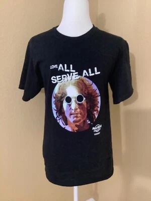 John Lennon  Love All Serve All Hard Rock Hotel Black Men's T Shirt Small - Image 1 of 4