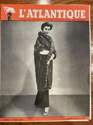 L'ATLANTIQUE SS Liberte REGISTRO Y PROGRAMA - 24 de enero de 1956 - Programa de primera clase Foto 1 de 4