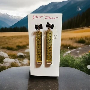 Betsey Johnson Ruler Drop Earrings, Teacher Earrings, Teacher Gift, Math Teacher - Picture 1 of 4