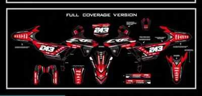 Graphic Kit Vinyl Wrap Decals motocross 2021-2023 Honda CRF 250 450 MX MEMPHIS - Image 1 of 4