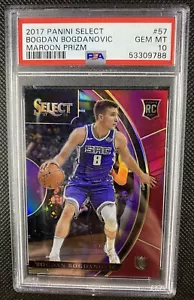 2017-18 Panini Select Bogdan Bogdanovic Maroon Prizm Rookie RC /199 #57 PSA 10 - Bild 1 von 2