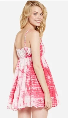 RAGA Tie Dye Bebé Muñeca Corto Mini Vestido Algodón Verde Y Blanco Talla M No Rosa Foto 1 de 4