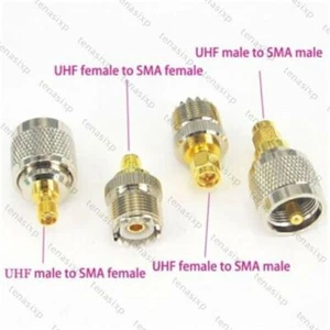 4 Teiliger Antennenadapter SMA Stecker auf UHF Buchse Pl Stecker für Walkie , - Bild 1 von 9