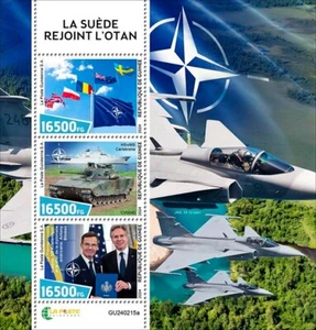 2025 05 - GUINEA - SWEDEN JOINS NATO 3V complet set MNH ** - Picture 1 of 1