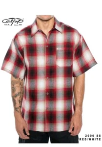 CALTOP Old School Flannel Veterano Short Sleeve Shirt Plaid Size 5XL - Picture 1 of 8