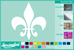 FLEUR DE LIS cut vinyl decal #1 car truck window sticker, CUSTOM OPTIONS! - Picture 1 of 1