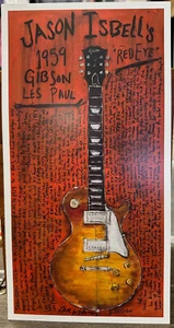 Jason Isbell 2020 Reunions 1959 Gibson Les Paul Promo Print 12"x6.25" Red Eye - Picture 1 of 1