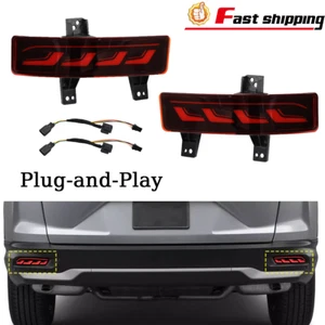 Red Rear Bumper Reflector Lights DRL Turn Signal Lamps For 2020-2022 Honda CRV - Picture 1 of 24