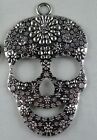 8pcs Tibetan Silver Skull Mask Charms Pendants Jewelry DIY 67x42x4mm ZN60364