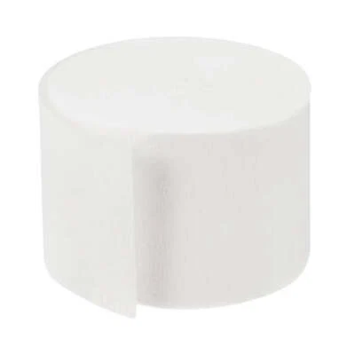 White Crepe Paper Streamer Roll 25m Wall Decorations Party Curtain Backdrops - Image 1 of 3
