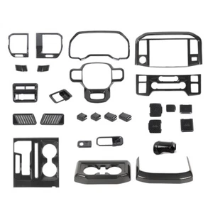 Kit de cubierta de embellecedores de cambio de marchas de tablero central de fibra de carbono de 27 piezas para Ford F150 21+ - Imagen 1 de 24