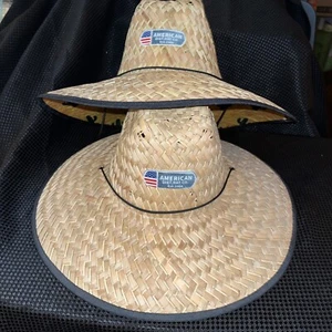 2 American Dist Hat Co. Sommer Sonnenhüte Stroh hellbraun Farbe One Size "The West" neu - Bild 1 von 5