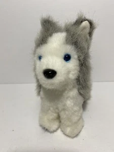 American Girl Pepper Dog Grey Husky Plush Stuffed Animal With Blue Eyes - Picture 1 of 6