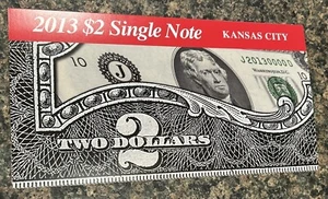 2013 $2 Single Note Collection Two Dollar Federal Reserve Bank of KANSAS CITY - Picture 1 of 2