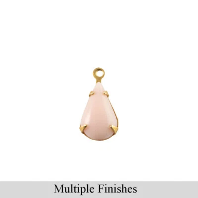 13x8毫米粉色玻璃泪珠1环套装 — 第 1/4 张图片