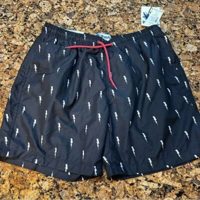 Trunks Surf & Swim Co. Pantalones Cortos de Natación Lightning Bolt Sano Talla M Nuevos con Etiquetas Foto 1 de 4