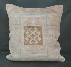 Funda de almohada para alfombra, almohada para alfombra grande, almohada vintage, almohada para alfombra Oushak, cojín para lanzar - Imagen 1 de 6