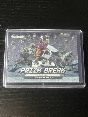 2023 Panini Prizm Draft Picks Devon Achane Prizm Break Insert Texas A&M Dolphins - Image 1 of 2
