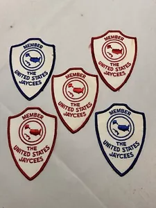 Lot of 5 vintage United States Jaycees Members Patches never used - Picture 1 of 4