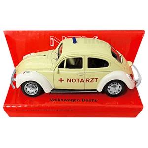 Modell  Auto Volkswagen Notarzt Käfer Metall Modellautos Spielzeug 1:43 Welly - Bild 1 von 2