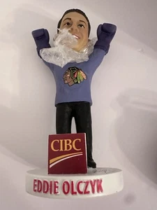 New Eddie Olczyk Chicago Blackhawks Bobblehead 10/27/19 SGA Hockey Fights Cancer - Picture 1 of 15