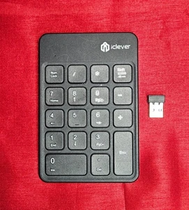 iClever 2.4G Numeric Keypad IC-KP02 Wireless Slim Rechargeable Battery Built In - Picture 1 of 3