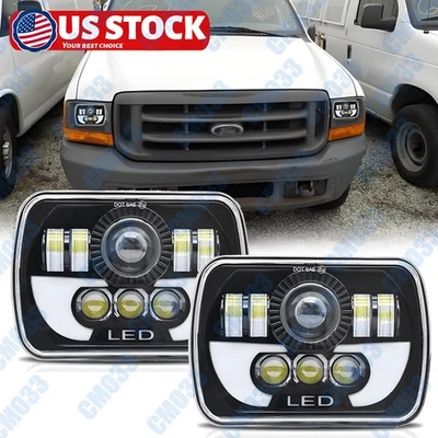 Faros LED altos/bajos nuevos ajustes de actualización 1978-1986 para Ford F250 F-250 XLT 2 piezas 7x6" Foto 1 de 4