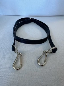 COACH BLACK LEATHER CROSSBODY STRAP - Picture 1 of 5