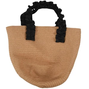 Nuevo bolso de playa de paja de encaje hecho a mano tejido bolso de mano mujer R5782 - Imagen 1 de 9