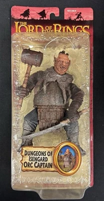 TOY BIZ Señor de los Anillos DUNGEONS OF ISENGARD ORC CAPITÁN Figura Dos Torres Foto 1 de 2