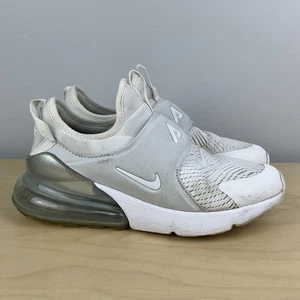 Nike Kids Size 4Y Air Max 270 Extreme White Metallic Athletic Running Shoes - Picture 1 of 11