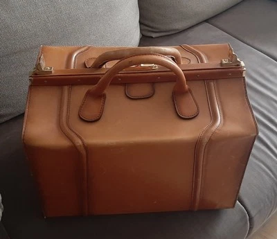 Vintage Arzt Doktor Hebammen Koffer Leder, auch als Reisetasche verwendbar - Bild 1 von 4