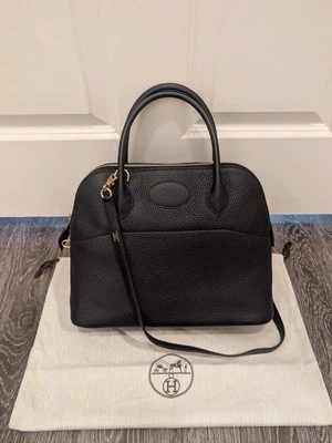 Hermes Bolide 31 черный с золотой фурнитурой - Изображение 1 из 4