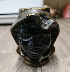 ORIGINAL Vintage Antique Johnny Griffin 2 Face Cast Iron Bank By A.C Williams "3 - Picture 1 of 3