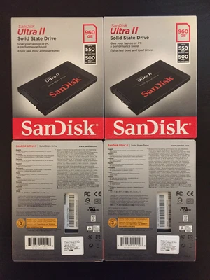 New Sealed SanDisk Ultra II 960GB SATA3 2.5" SDSSDHII-960G Solid State Drive - Image 1 of 3