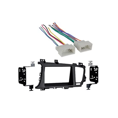 Fits Kia Optima 2011-2013 Double DIN Stereo Harness Radio Install Dash Kit - Image 1 of 3